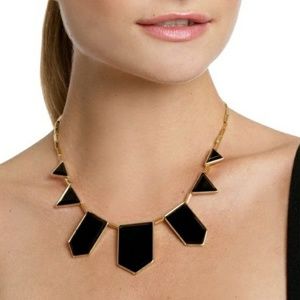 HOUSE OF HARLOW 1960 black & gold collar necklace